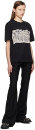 Alexander McQueen Black Lace Corset T-Shirt