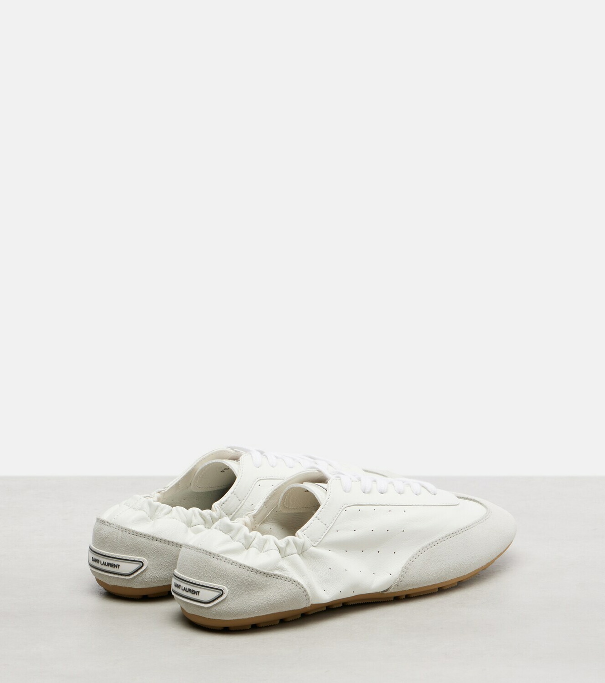 Saint Laurent Lewis leather and suede sneakers