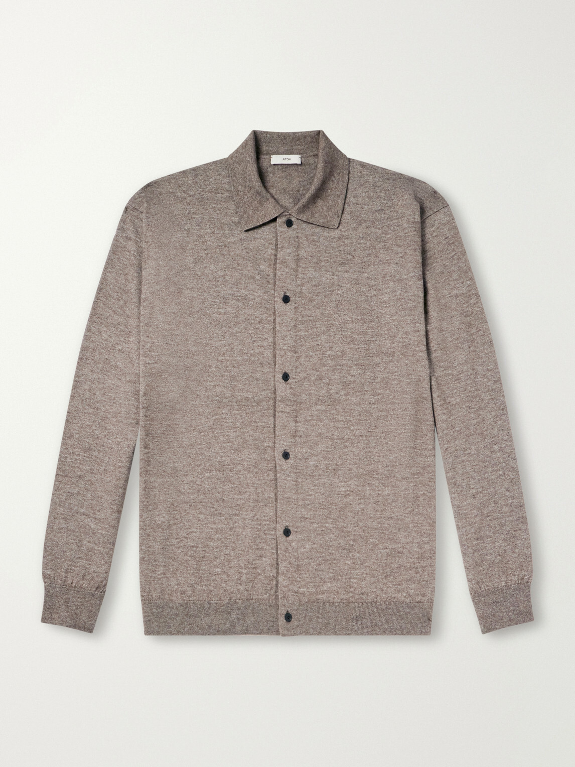 ATON - Cotton and Yak Wool-Blend Cardigan - Brown