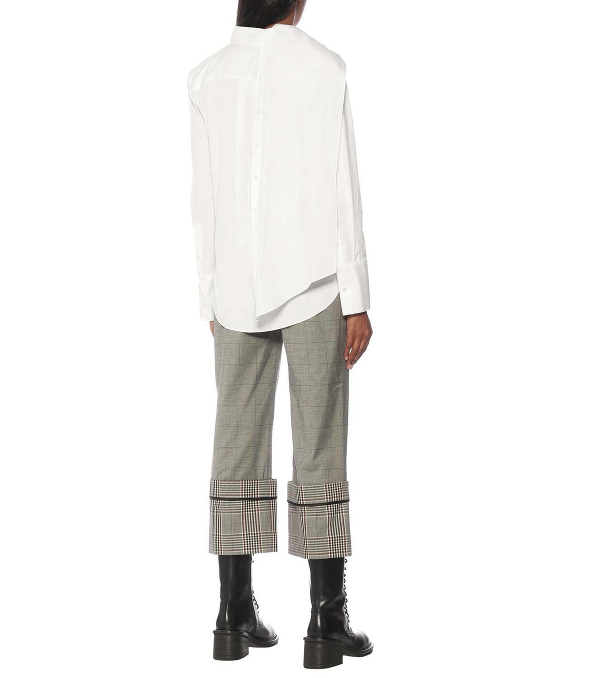 Monse Tie-neck stretch-cotton shirt