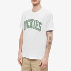 Dickies Men's Aitkin College Logo T-Shirt in White/Apple Mint