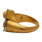 Versace Gold Logo Trio Ring