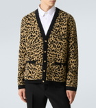 Valentino Jacquard virgin wool cardigan