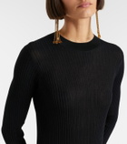 Ulla Johnson Roanne knitted lamé maxi dress