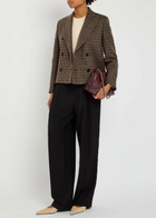 Weekend Max Mara Tempera Houndstooth Wool-blend Blazer Grey
