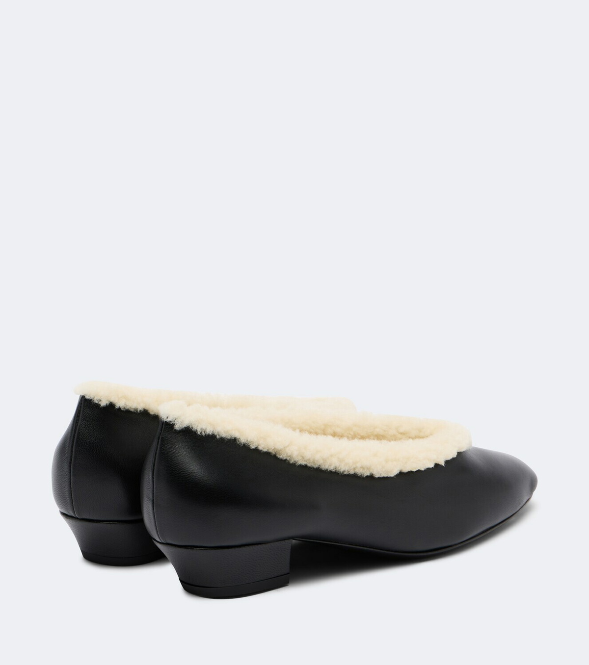 Magda Butrym Shearling-lined leather pumps