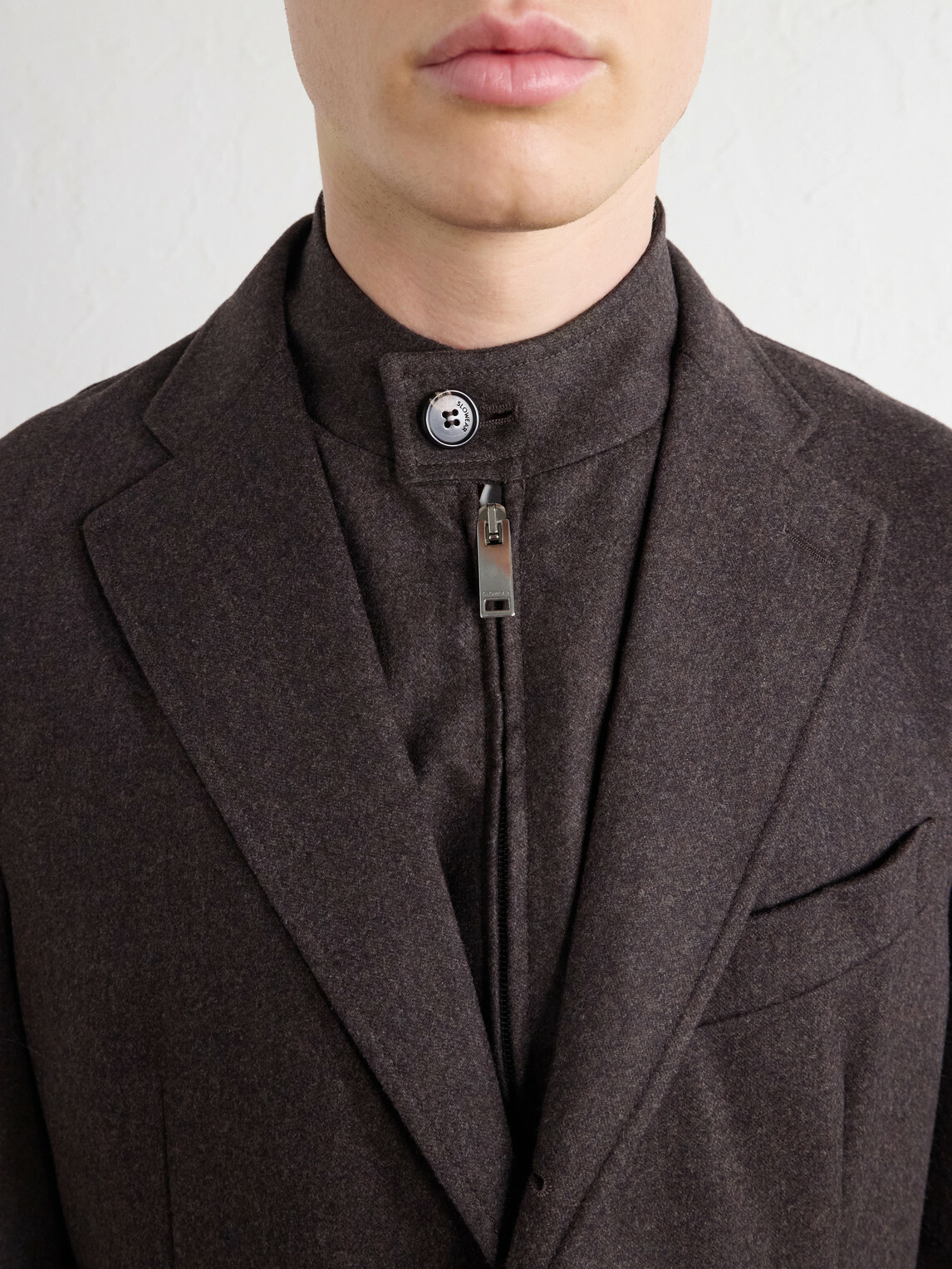 Slowear - Wool-Blend Flannel Suit Jacket - Brown