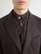 Slowear - Wool-Blend Flannel Suit Jacket - Brown
