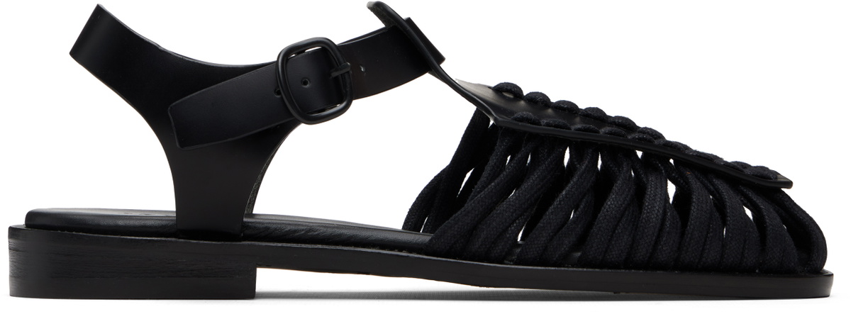HEREU Black Alaro Sandals