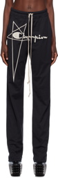 Rick Owens Black Champion Edition Dietrich Lounge Pants