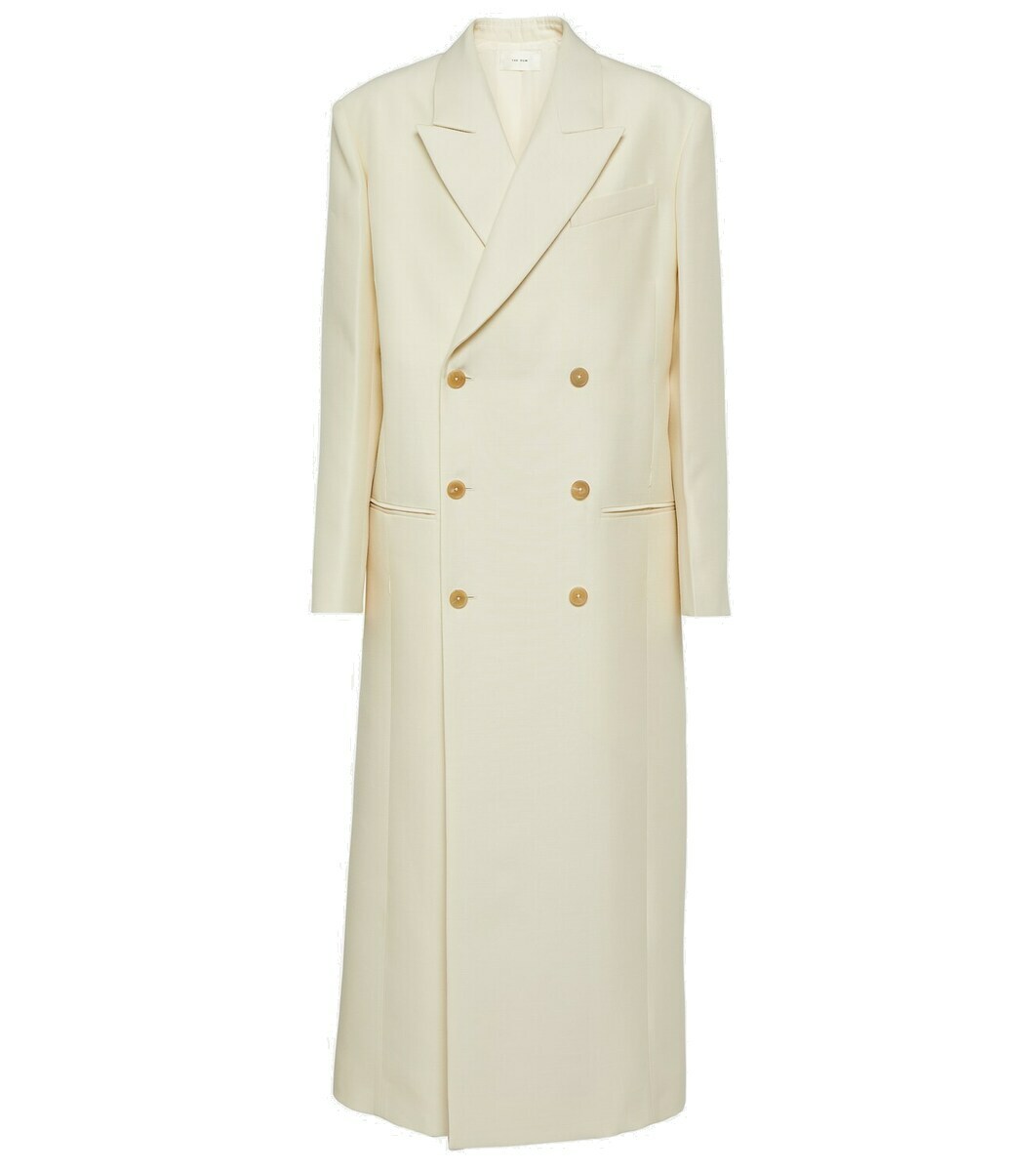 The Row Catena wool and silk double-breasted coat The Row