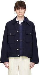 DOCUMENT Navy Non-Fade Denim Jacket