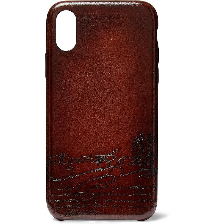 Photo: Berluti - Native Union Scritto Leather iPhone XS Case - Brown