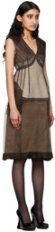 UNDERCOVER Brown Sheer Midi Dress