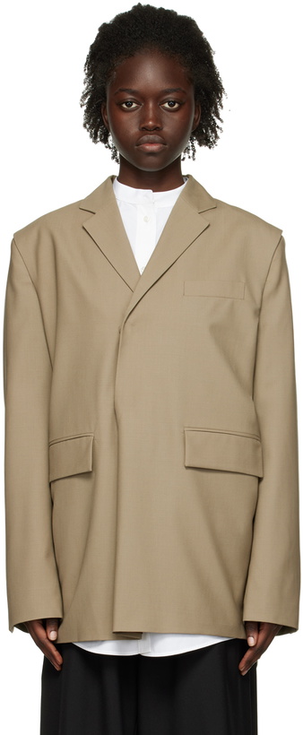 Photo: Bianca Saunders Khaki Pull Over Suit Blazer
