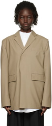 Bianca Saunders Khaki Pull Over Suit Blazer