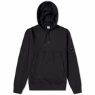 C.P. Company Men's Arm Lens Popover Hoody in Black