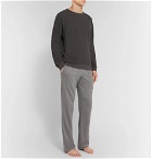 Schiesser - Ernst Waffle-Knit Cotton Sweatshirt - Dark gray