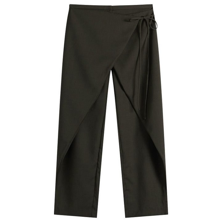 Photo: ST. Agni Women's Wrap Rouleau Pants in Umber