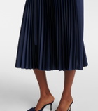 Joseph Volta plissé belted crêpe midi dress