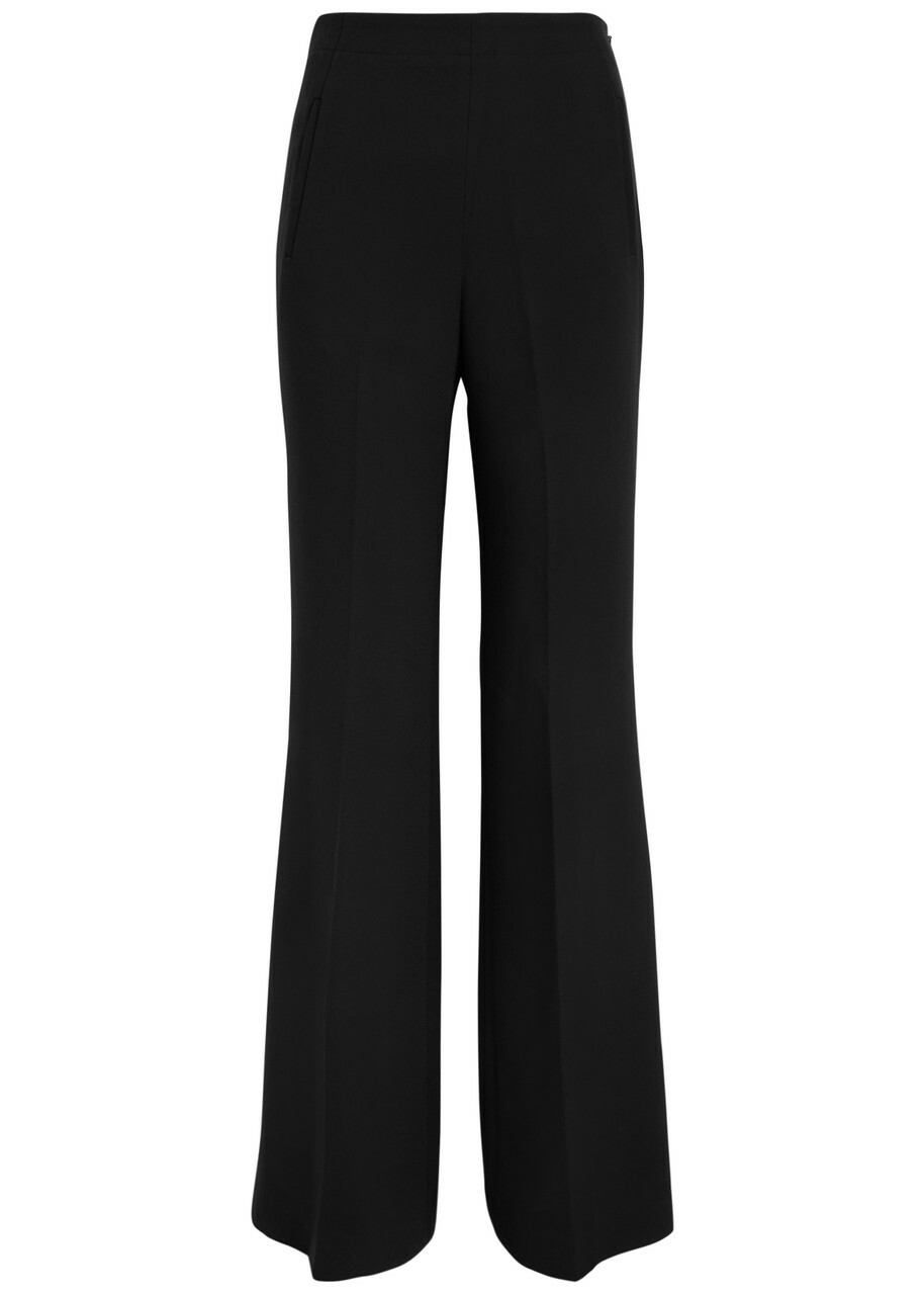 Roland Mouret Wide-leg Stretch-cady Trousers Black