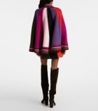 Pucci Colorblocked wool cape