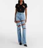 Coperni Spiral wide-leg jeans