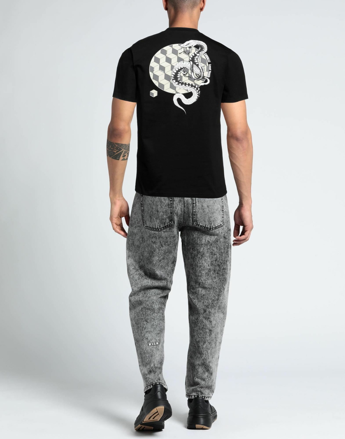 Roberto Cavalli Mens T-shirt in Black