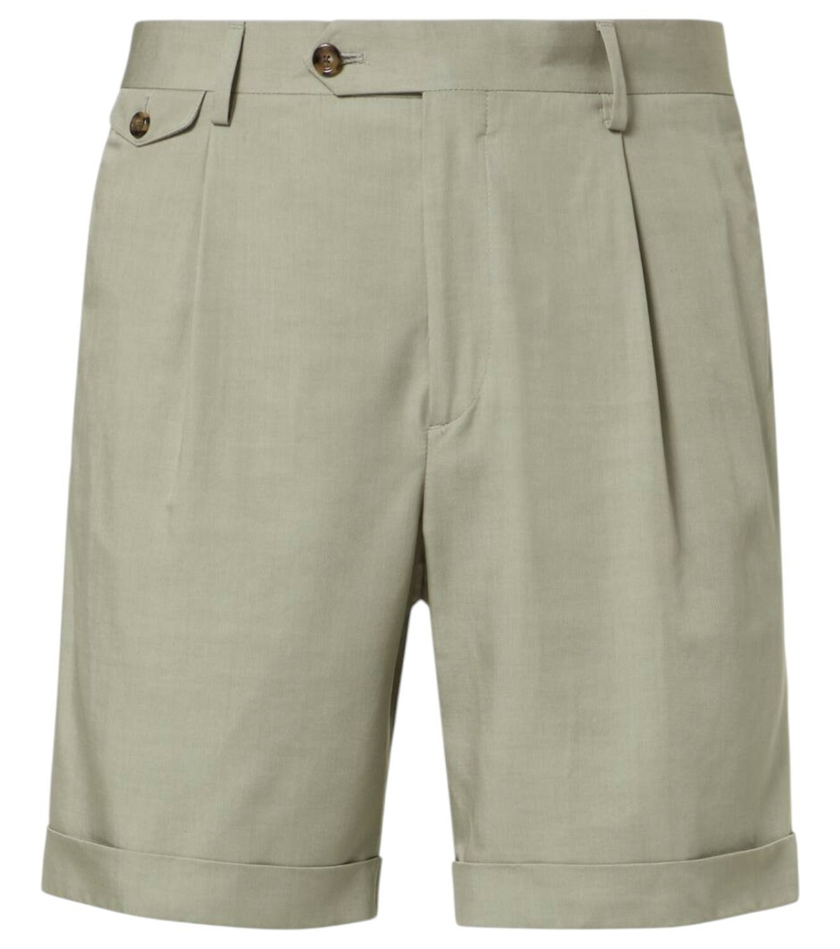 Lardini - Straight-Leg Striped Linen-Blend Drawstring Shorts