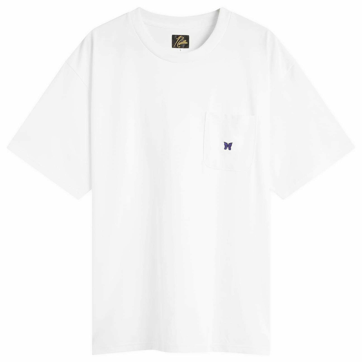 Needles Men's Crew Neck T-Shirt in White