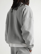 Fear of God - Flocked Cotton-Jersey Sweatshirt - Gray