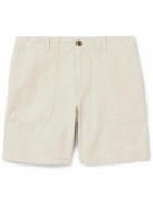 Mr P. - Straight-Leg Cotton and Linen-Blend Cargo Shorts - Neutrals