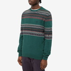 Barbour Men's Winterborne Fairisle Crew Knit in Forest