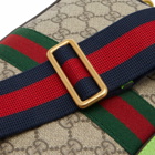 Gucci Men's Ophidia Neon Trim Cross Body Bag in Beige/Green 