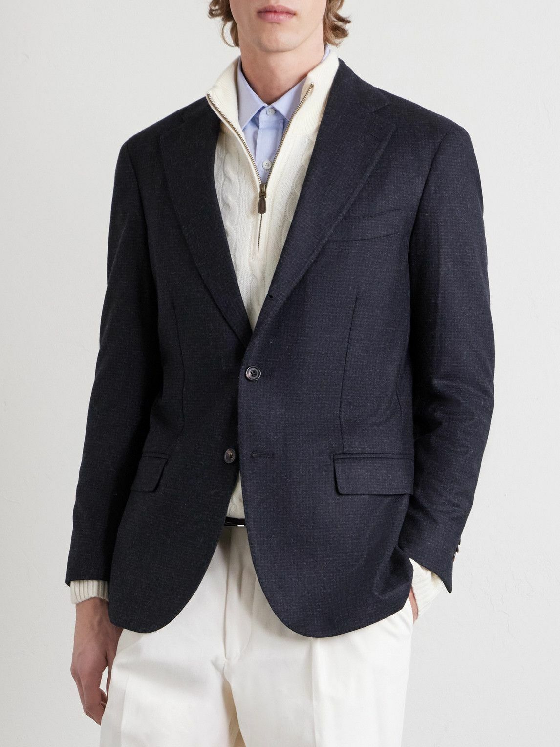 J. Mueser - Waverly Wool Suit Jacket - Blue