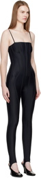 Mugler Black Boned Stretch Catsuit