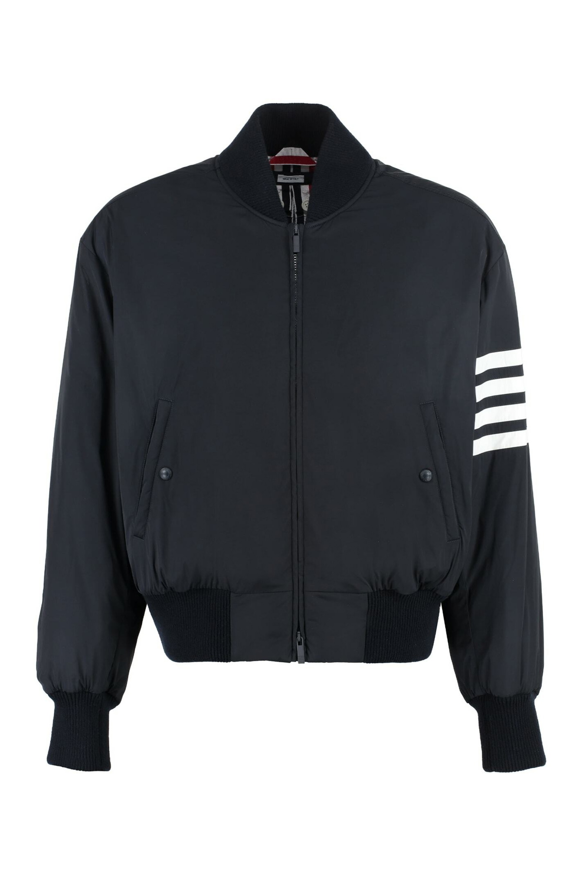 【送料&関税込】Thom Browne Navy Cotton Bomber Jacket Thom Browne Navy 4-Bar Bomber Jacket Thom Browne