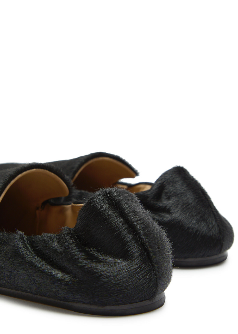 LE Monde Beryl Orlando Calf-hair Loafers Black