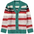 Wood Wood Men's Kalle Loose Knit Cardigan in Coral Red