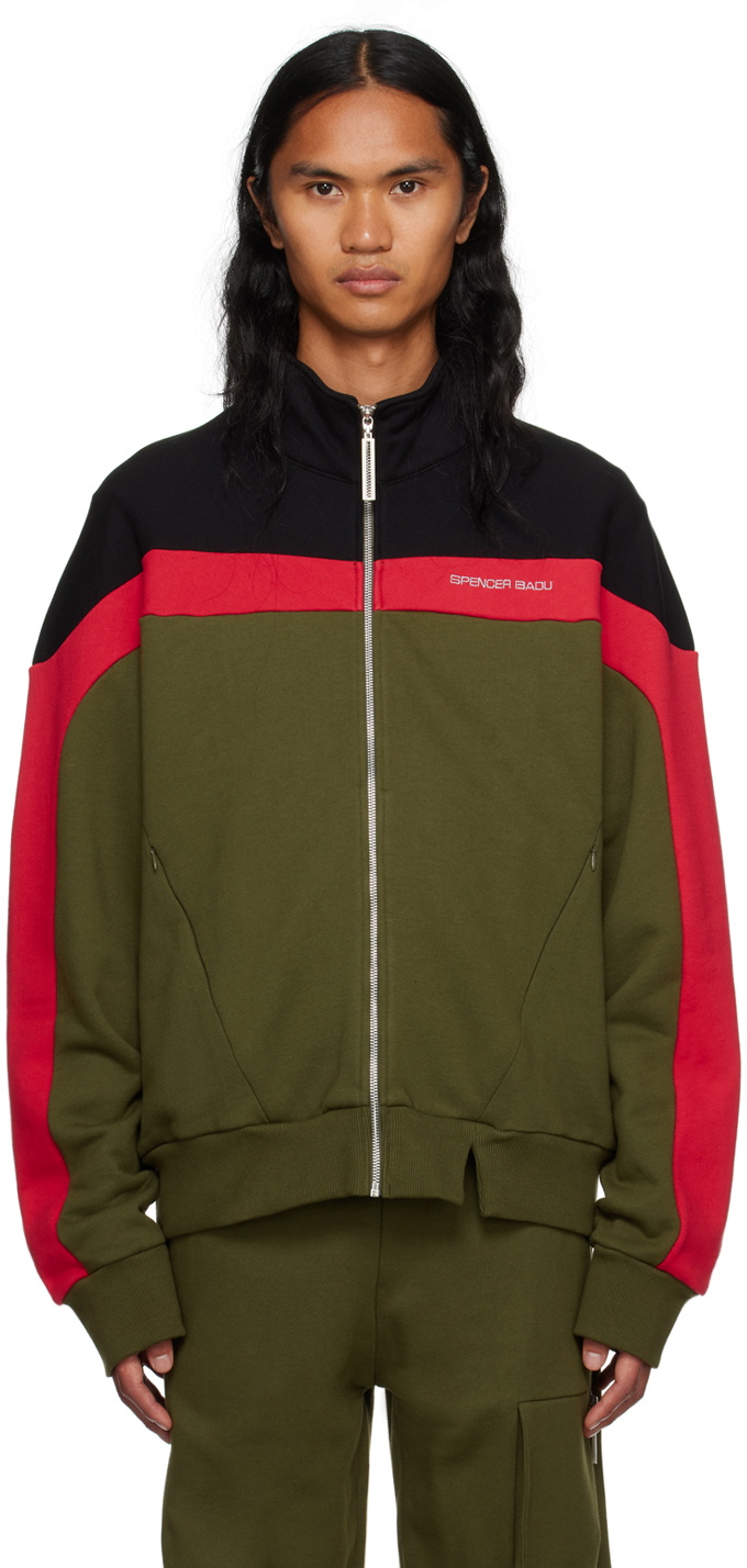 SPENCER BADU Black & Green Bowl Track Jacket