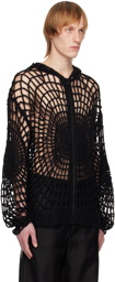 Givenchy Black Spider Web Zip Hoodie