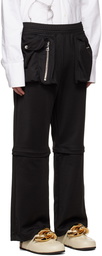 JW Anderson Black Convertible Utility Cargo Pants