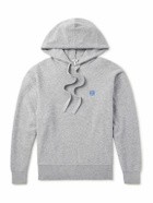 LOEWE - Logo-Embroidered Wool Hoodie - Gray