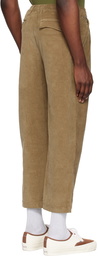 Dime Brown Pleated Trousers