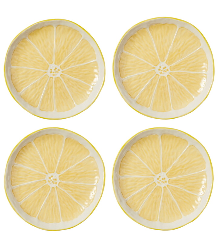 Photo: Bordallo Pinheiro Lemon set of 4 ceramic plates