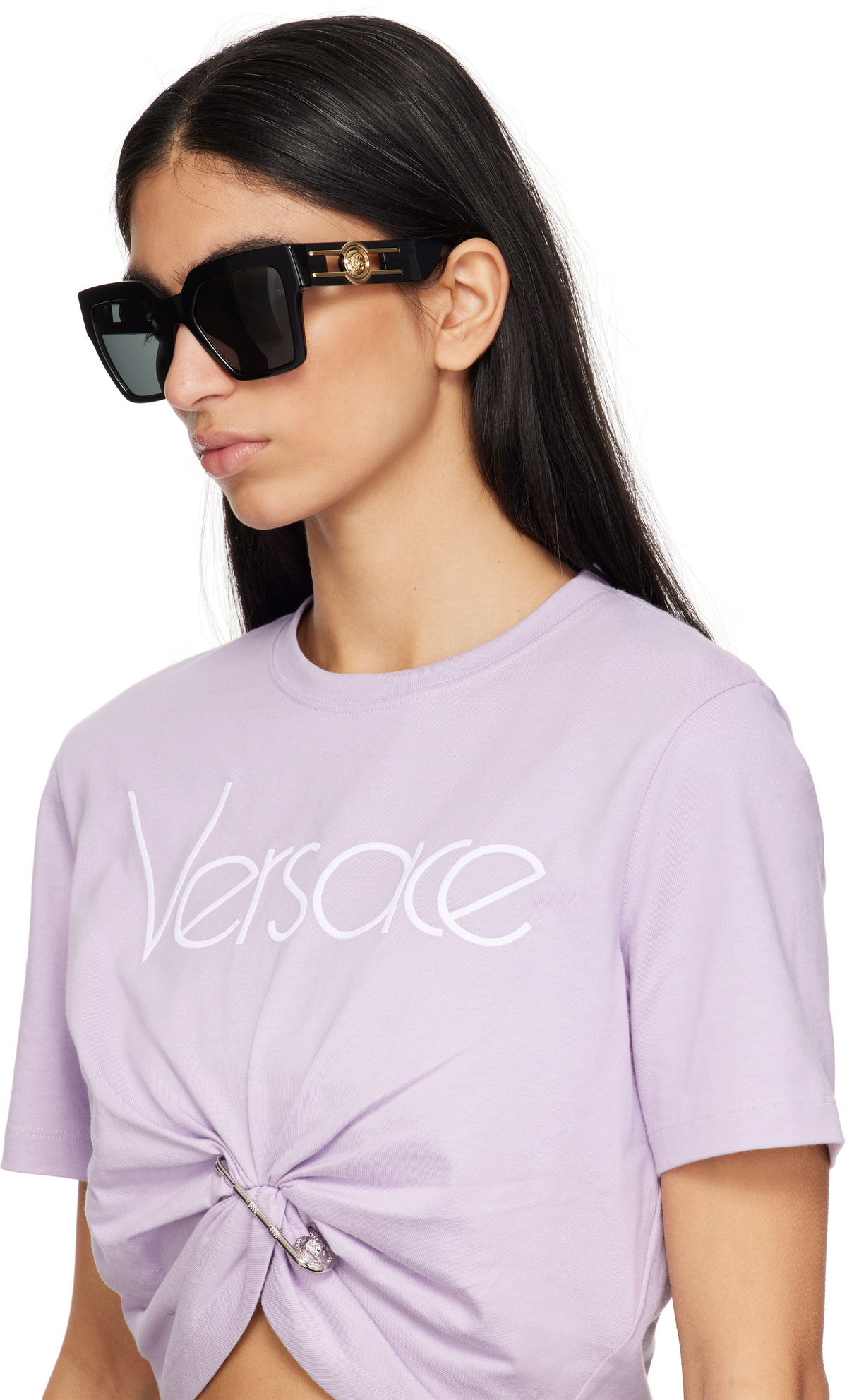 sale ends 6/10 Versace MEDUSA DECO BUTTERFLY SUNGLASSES Versace Black Medusa Deco Butterfly Sunglasses Versace main image 3