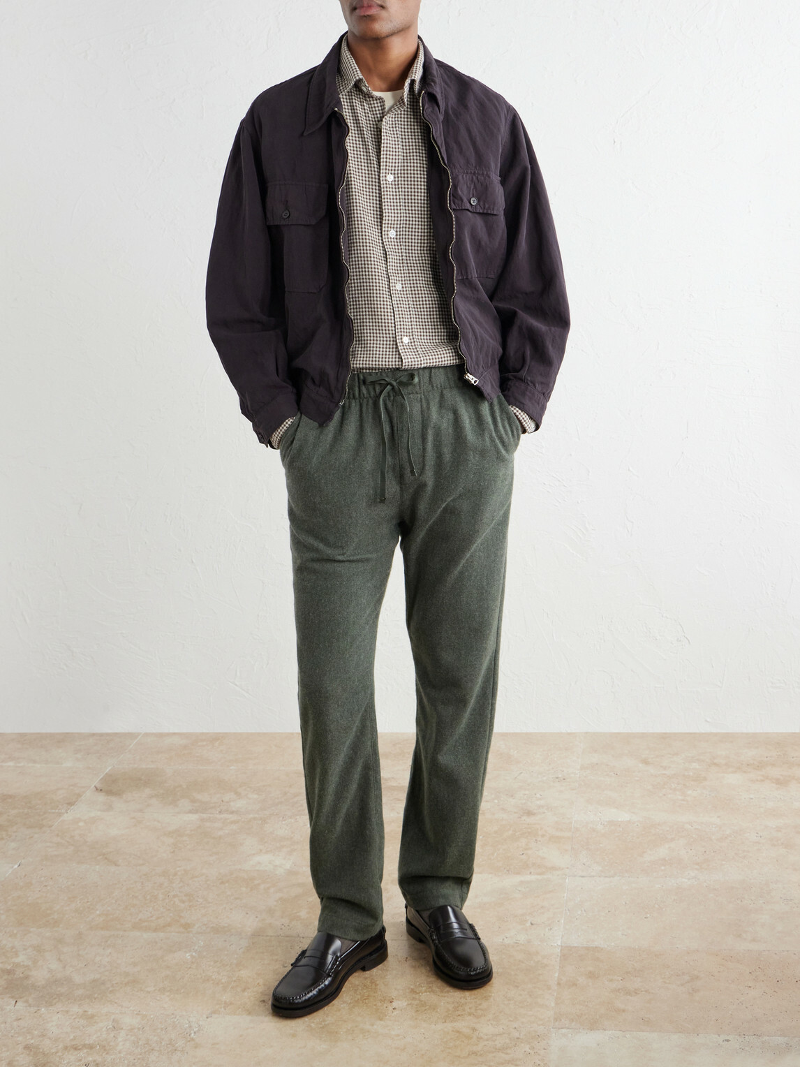 Hartford - Paul Striped Cotton-Gabardine Shirt - Brown