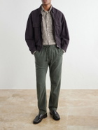 Hartford - Paul Striped Cotton-Gabardine Shirt - Brown