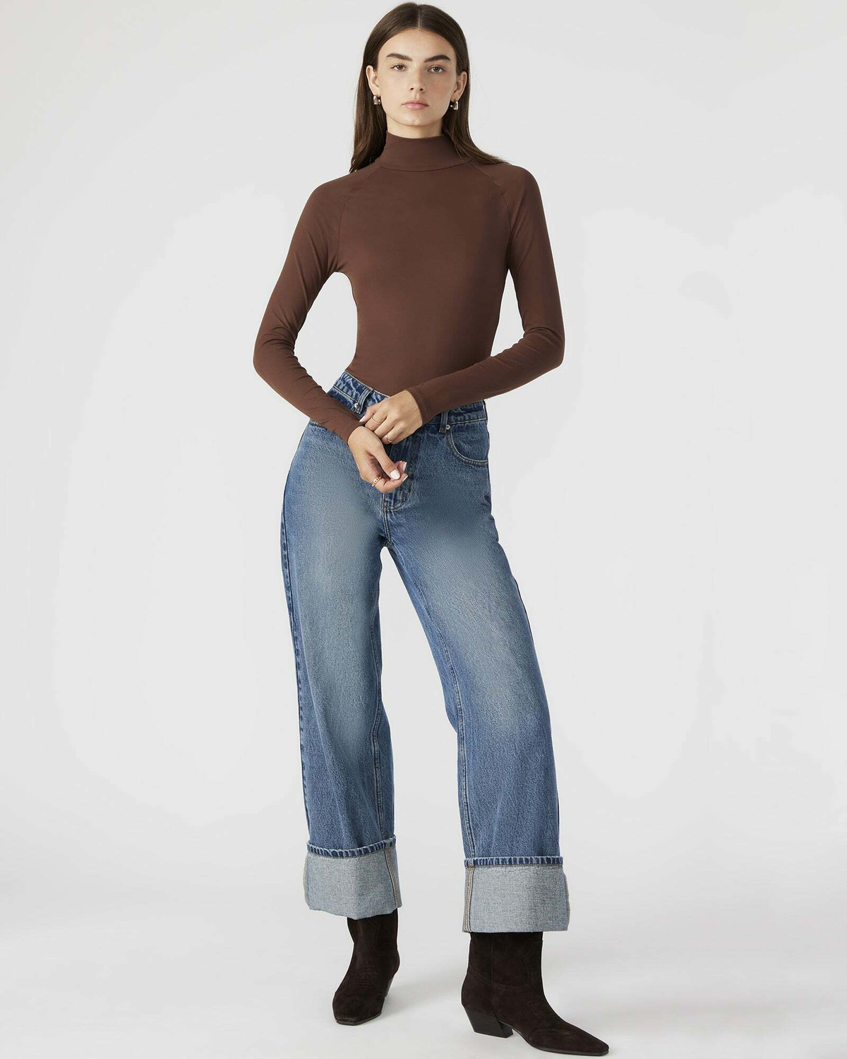 Steve Madden Nelle Bodysuit in Brown