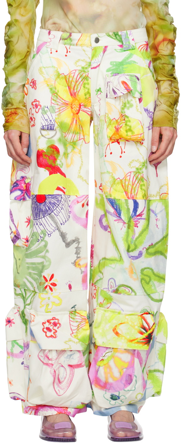 Collina Strada Off-White Garden Cargo Pants